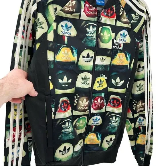 Adidas Vintage Mens 90's Print Superstar AOP Track Top Jersey Jacket Size Small - Picture 8 of 16